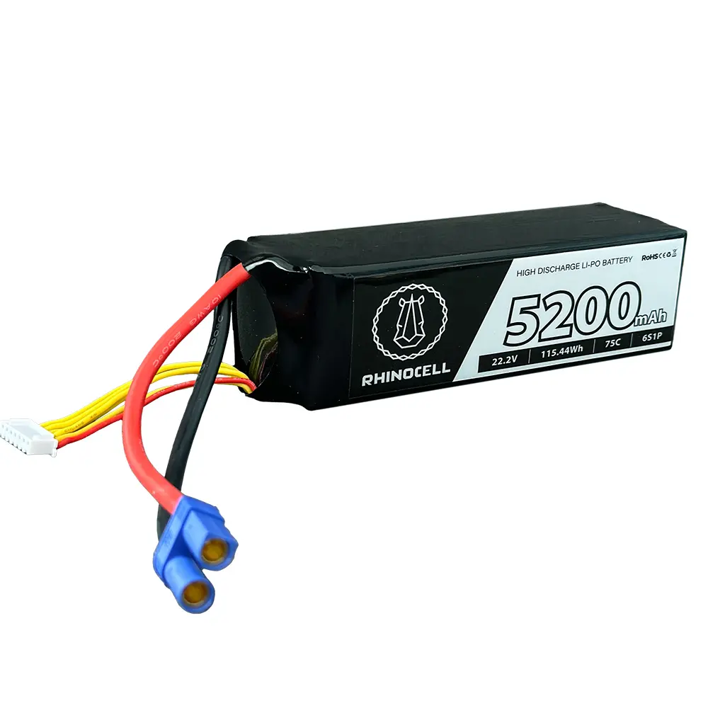 Akumulator Li-po 5200mAh. Dron FPV battery pack 22.2V Rhinocell - wtyczka2