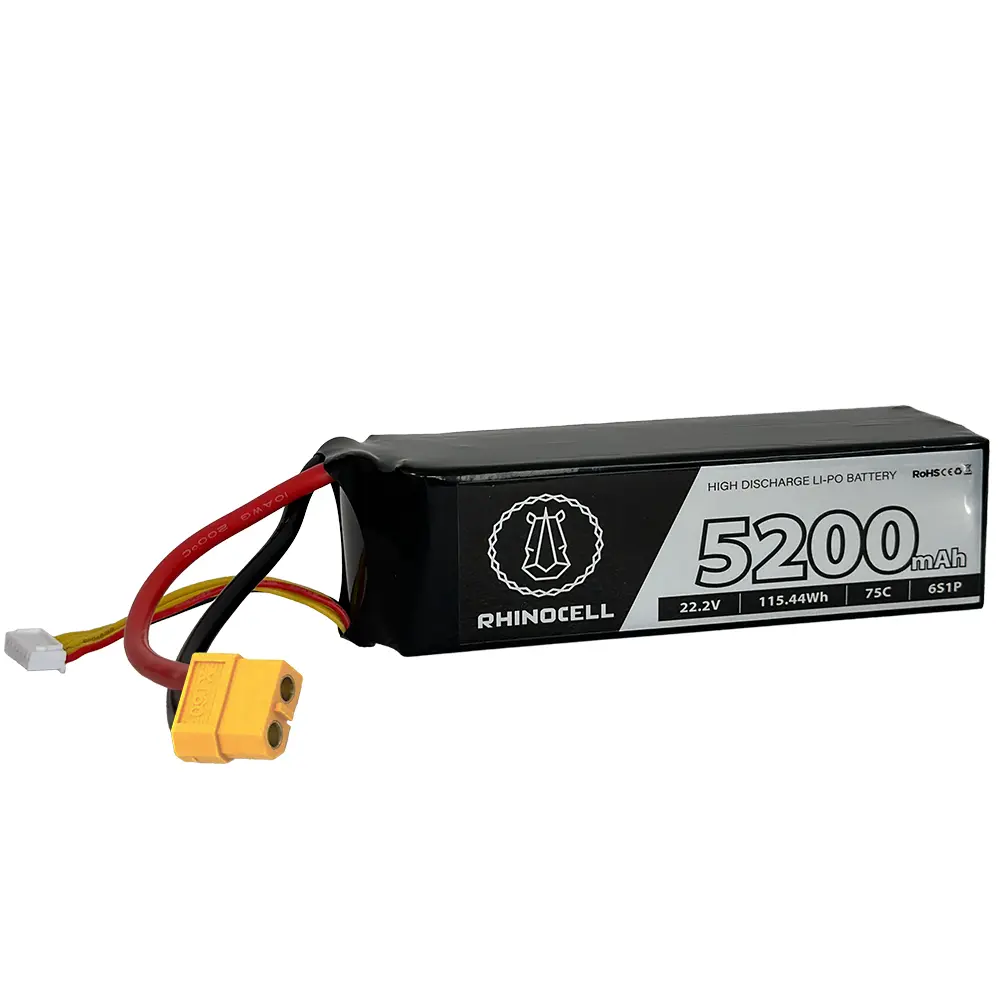 Akumulator Li-po 5200mAh. Dron FPV battery pack 22.2V Rhinocell - wtyczka1